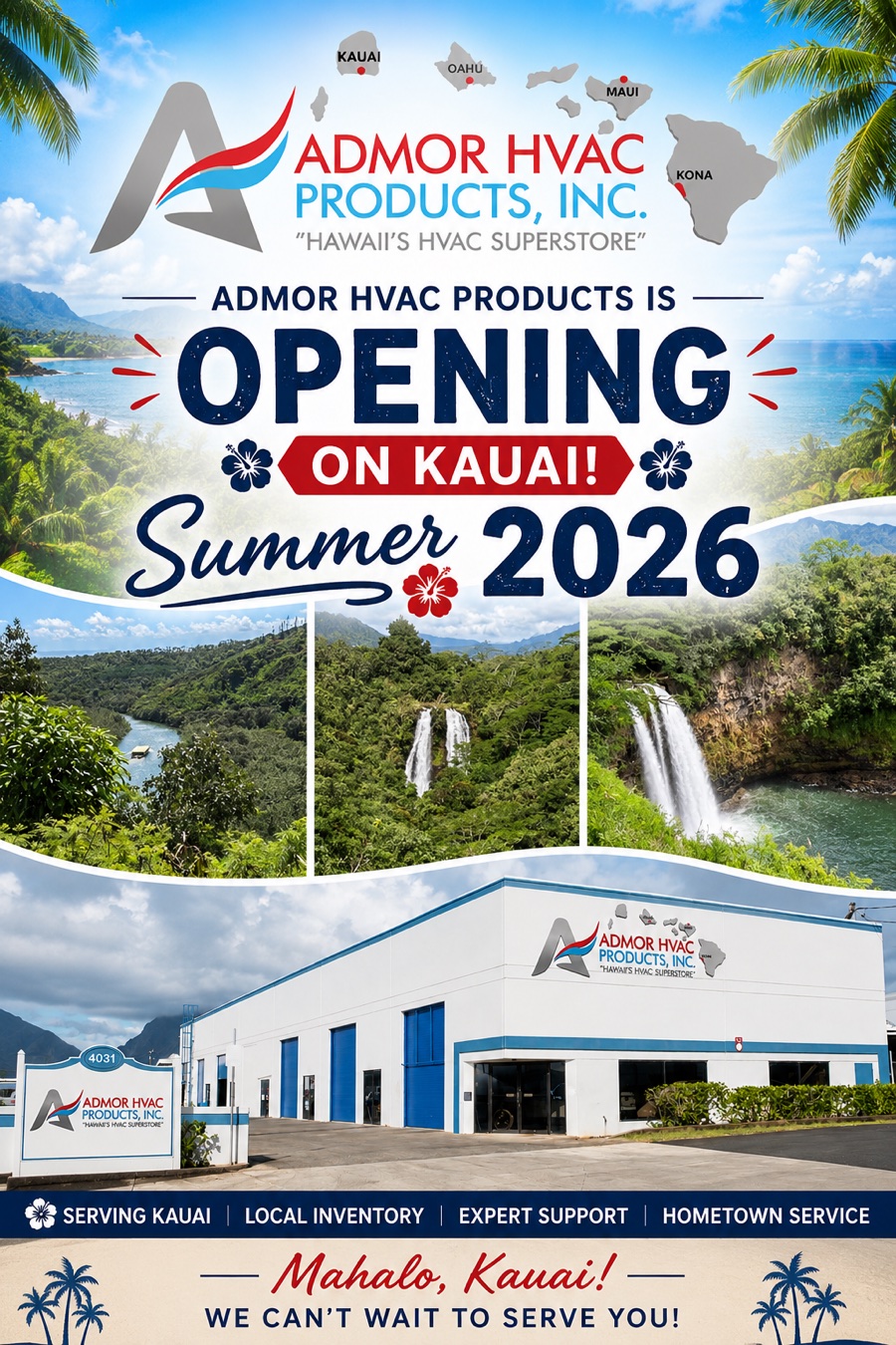 Admor HVAC opening on Kauai Summer 2026